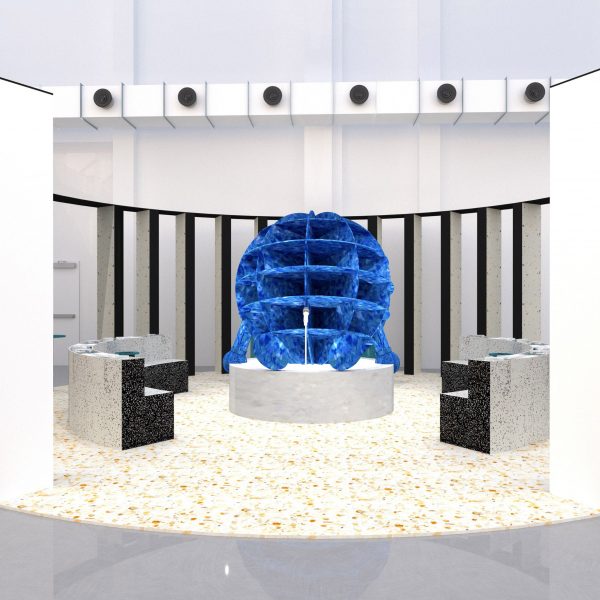 Photo of the Good Plastic Company's exhibit at Milan design week 2024