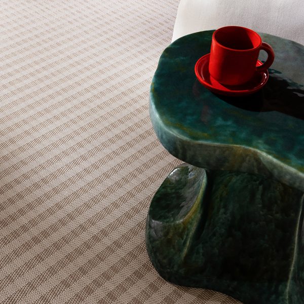 Duo graphic flooring by Bolon in a living room