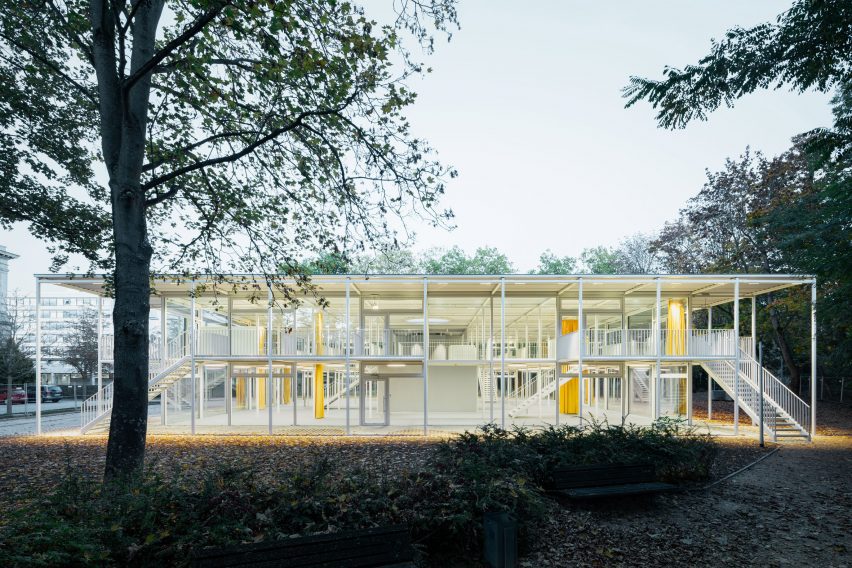 The Study Pavilion at TU Braunschweig by Gustav Düsing and Max Hacke in Germany