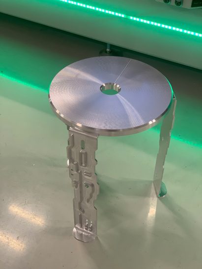 Aluminium stool by Relay Design Projects at the Collectible design fair