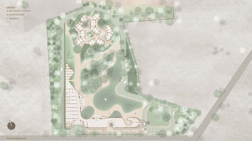 Floor plan of Hampi Arts Lab by Sameep Padora Associates in India