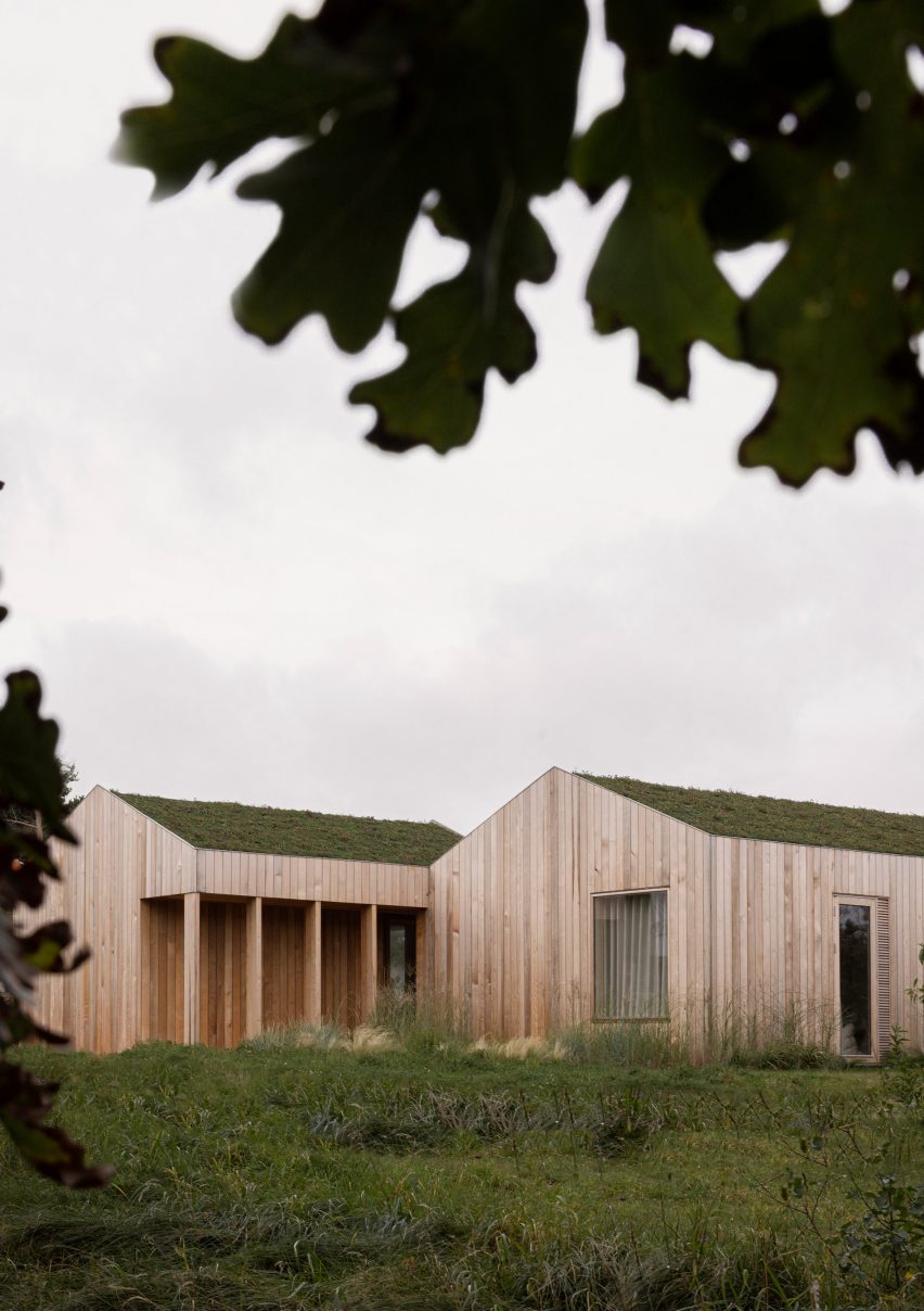 Sedum roof on Danish holiday home
