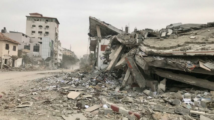 Destroyed buildings in Gaza
