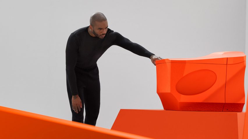 Samuel Ross with the Formation 002 toilet by Kohler