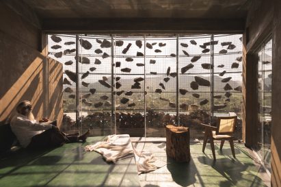 Living interior within The Infinite Rise in India