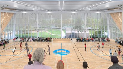 People playing basketball
