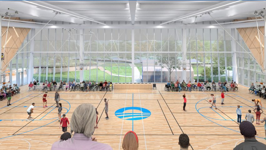 People playing basketball