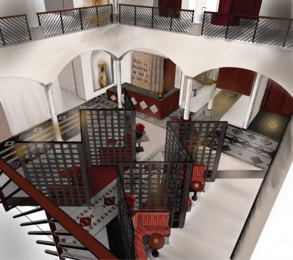 Rendering of a socialisation space