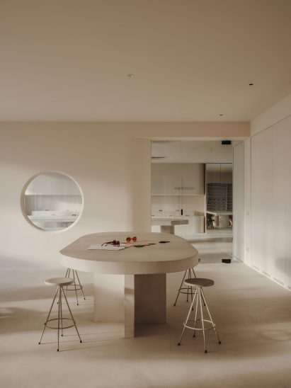 Table with stools in Gigi Studios office