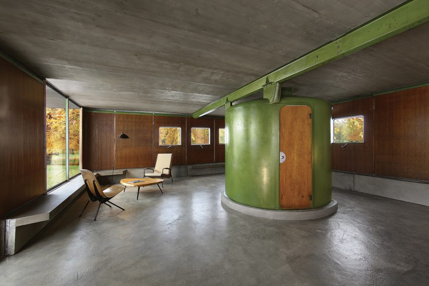 Interior of Maison Les Jours Meilleurs house by Jean Prouvé