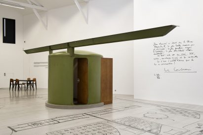 Exhibition on Maison Les Jours Meilleurs by Jean Prouvé at Galerie Patrick Seguin
