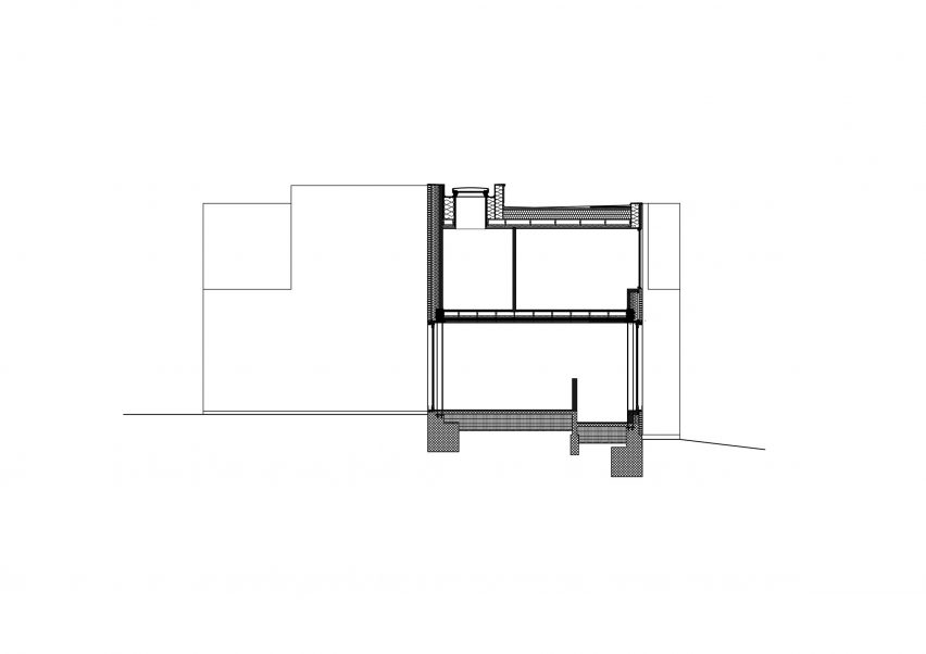 Section of Kildeskovsvej house by Valbæk Brørup Architects