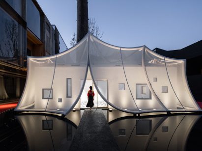 Exterior view of White Cliff cultural space in Shanghai
