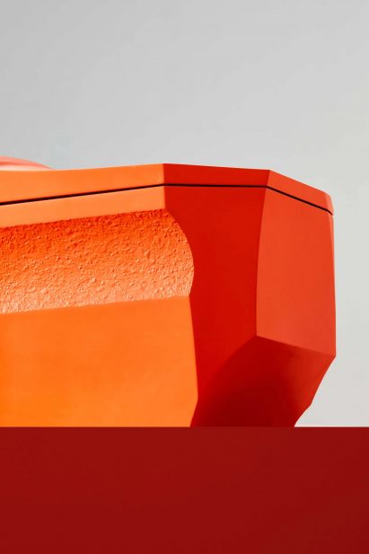 Close-up of texture on Formation 002 toilet by Kohler