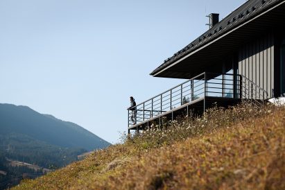 Balcony and exterior of Krasnyk House by Sanina Arch Club in Ukraine