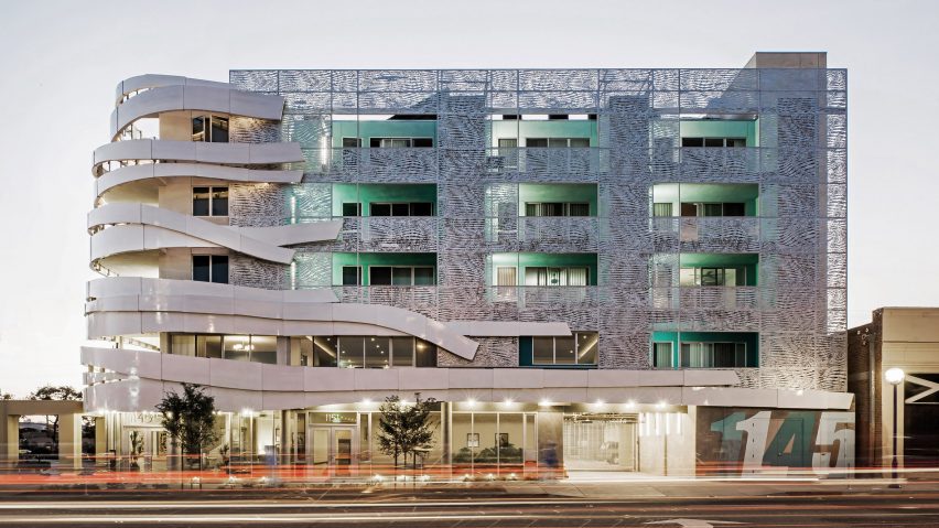A building clad in metal facade. Image Bran Arifin
