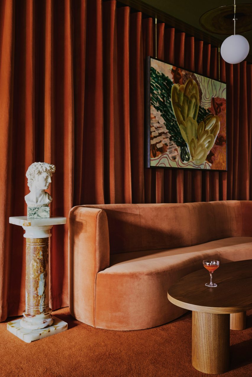 Lounge area in hotel designed by Sella Concept