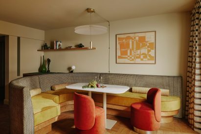 Living area in Zurich hotel designed by Sella Concept
