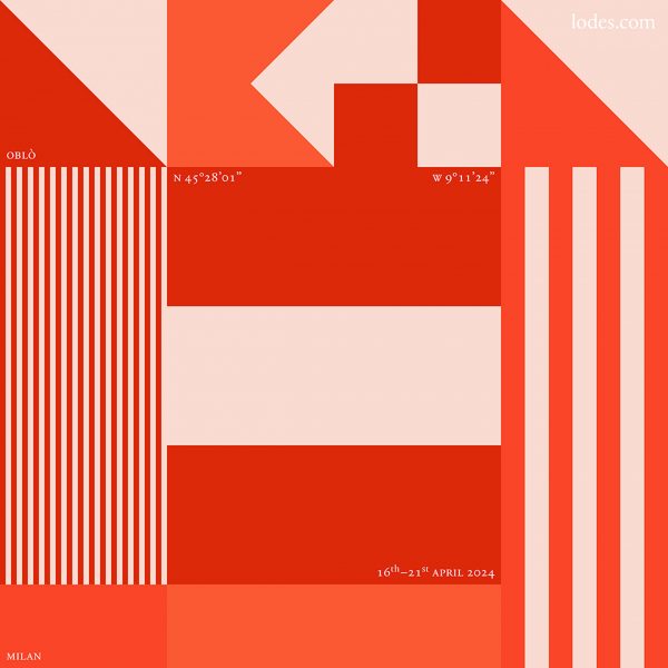 Graphic for Lodes' event during Milan design week 2024
