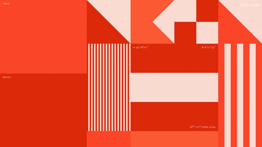 Graphic for Lodes' event during Milan design week 2024