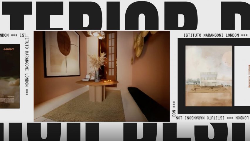 a poster advertising an interior design course
