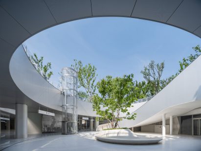 Interior view of Jiaxing train station by MAD