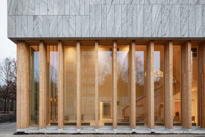 Mass-timber colonnade