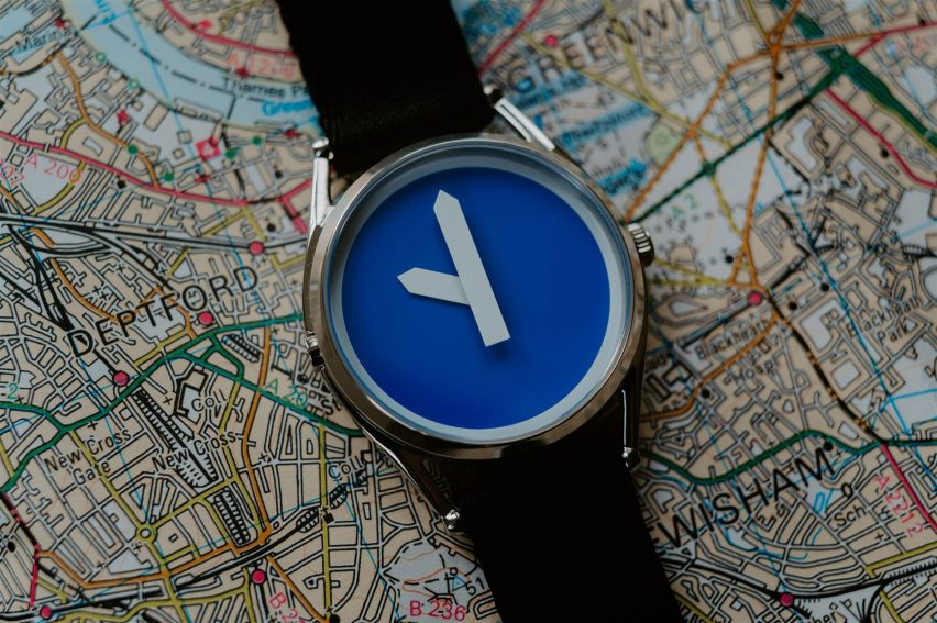 Margaret Calvert designs roadsign-like M1 watch