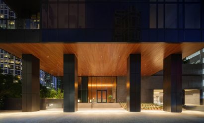Entrance to building lobby