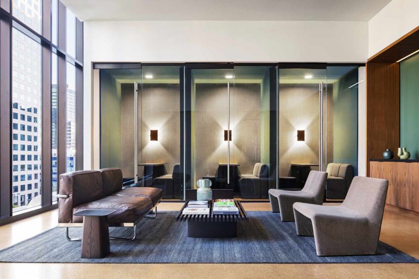 Seating area with modern furniture