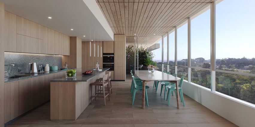A living room overlooking view