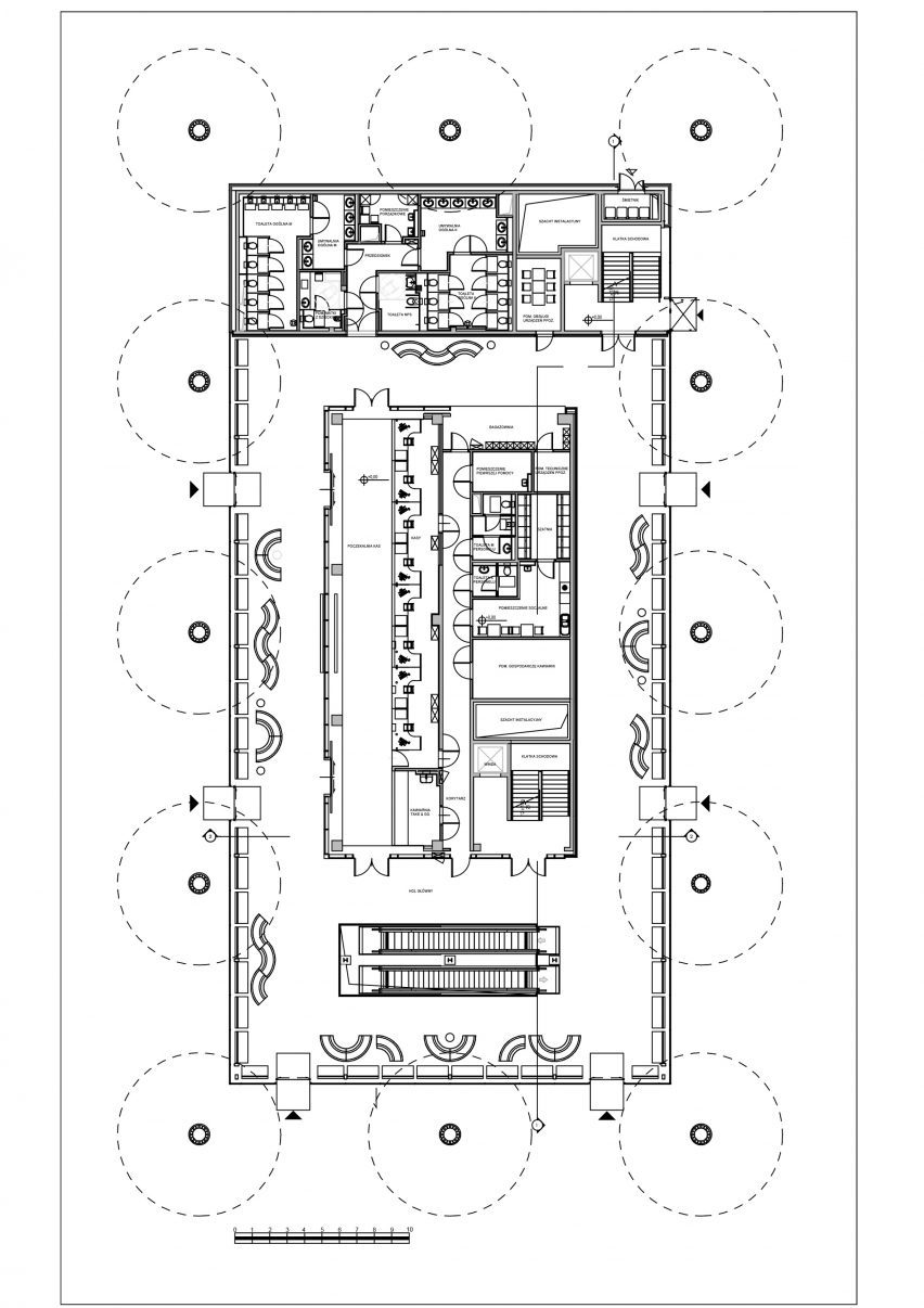First floor plan of Metropolitan Station in Lublin by Tremend