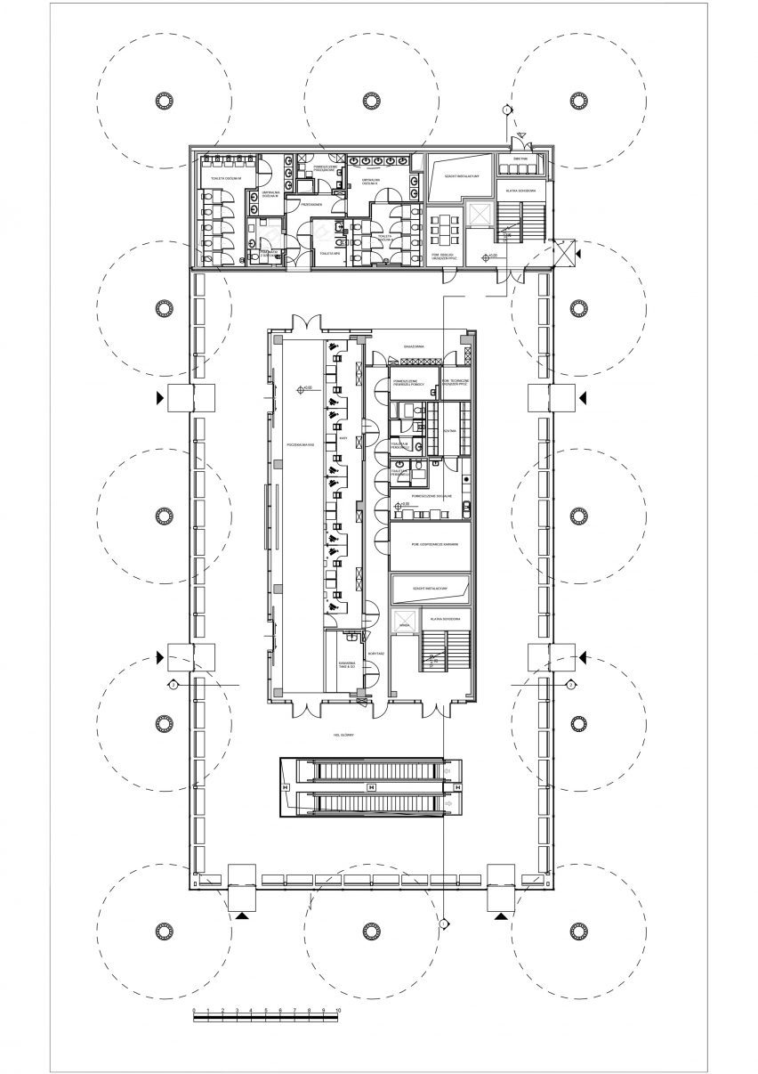 Ground floor plan of Metropolitan Station in Lublin by Tremend