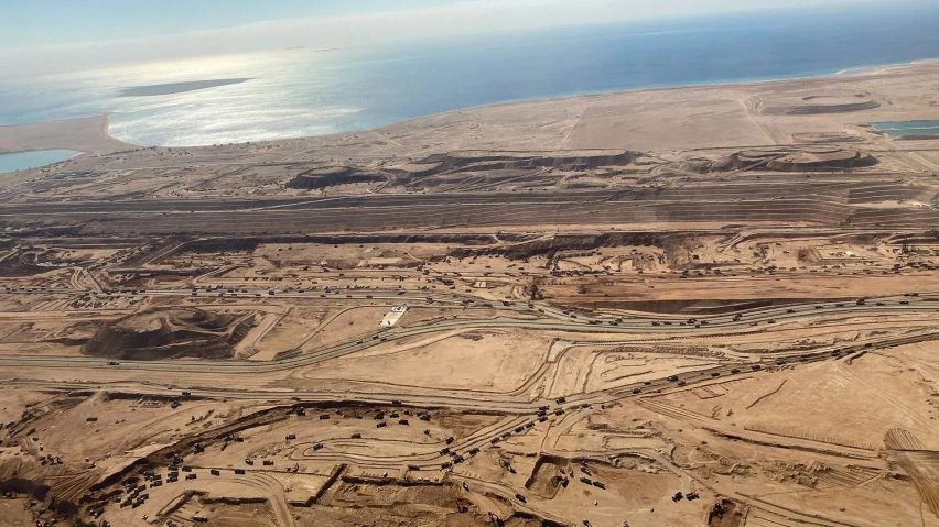 Neom photos of the Line foundations