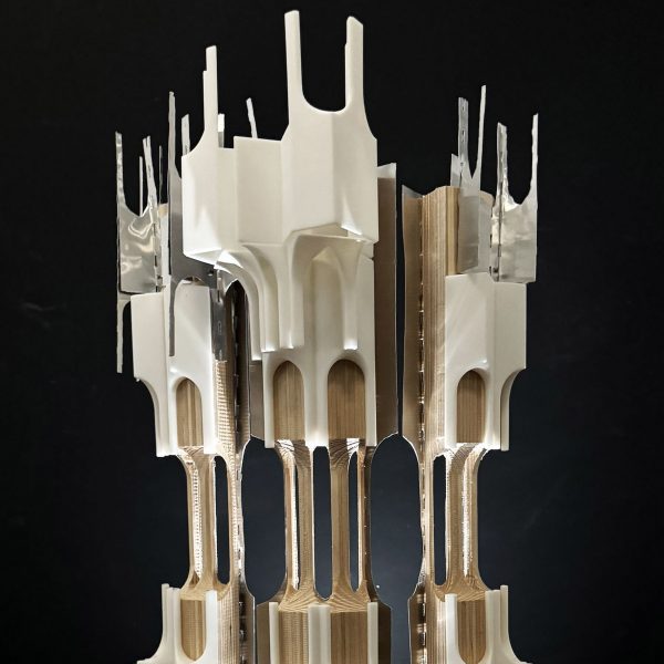 Structure with aluminium elements
