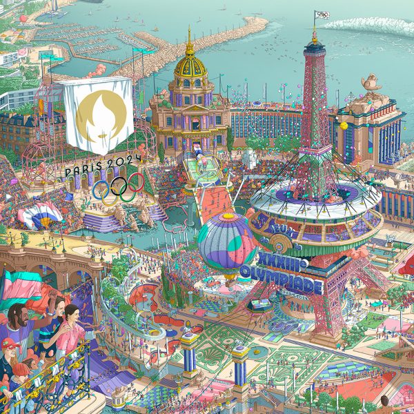 Paris 2024 Olympic and Paralympic poster by Ugo Gattoni