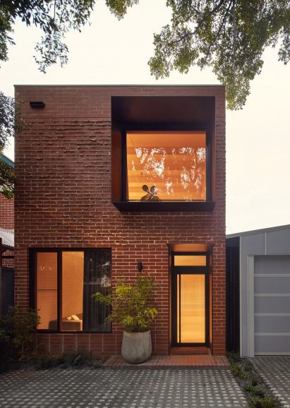 Brick facade of The Brick House by Studio Roam in Perth