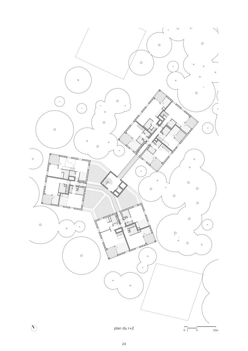 Plan of Parc Princesse social housing by SOA Architectes