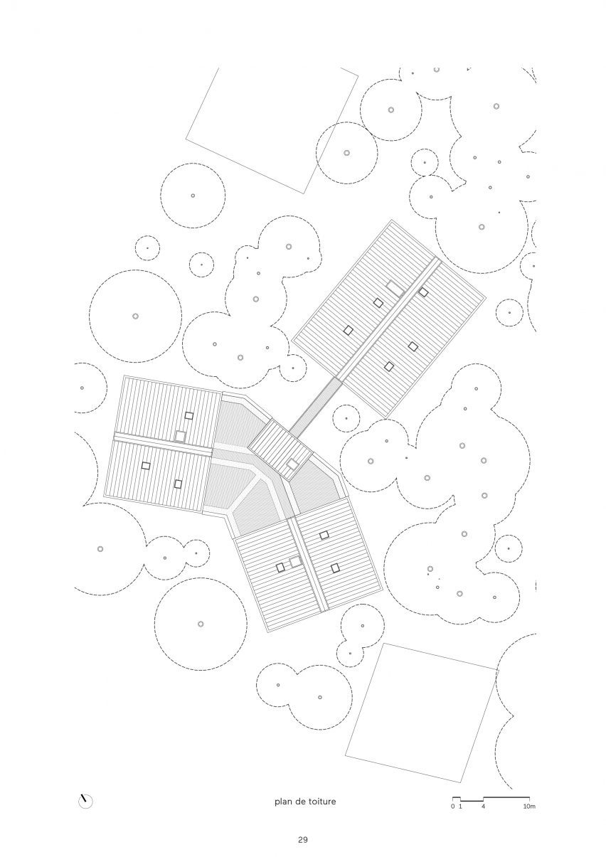 Roof plan of Parc Princesse social housing by SOA Architectes