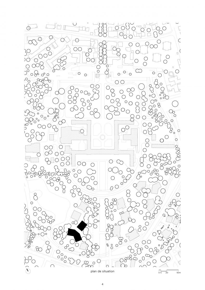 Site plan of Parc Princesse social housing by SOA Architectes