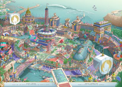 Paris 2024 Olympic and Paralympic poster by Ugo Gattoni