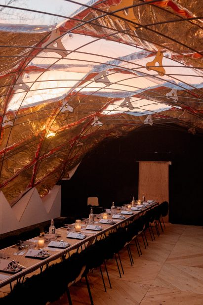 Pop-up restaurant interior