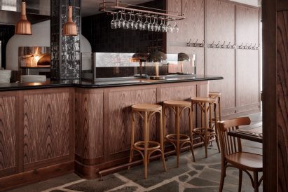 Bar in Popolo pizza restaurant at Pyhä Ski Resort in Finland