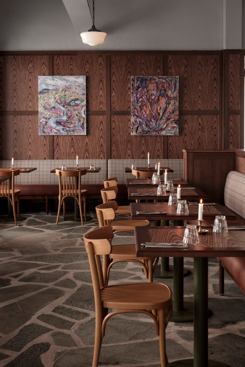Dining room in Popolo pizza restaurant at Pyhä Ski Resort in Finland