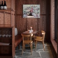 Corner table in Popolo pizza restaurant at Pyhä Ski Resort in Finland