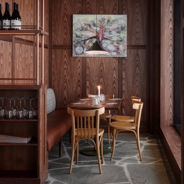 Corner table in Popolo pizza restaurant at Pyhä Ski Resort in Finland