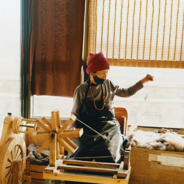 Yak khullu wool is made by nomad families on the Tibetan Plateau