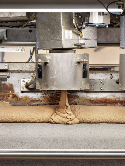 Desso carpet tiles by Tarkett use post-consumer waste