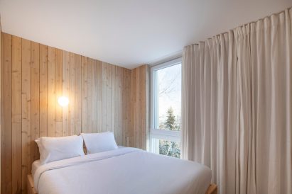 Wood-clad sleeping area
