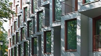 Rieder cladding on Van B housing by Ben van Berkel